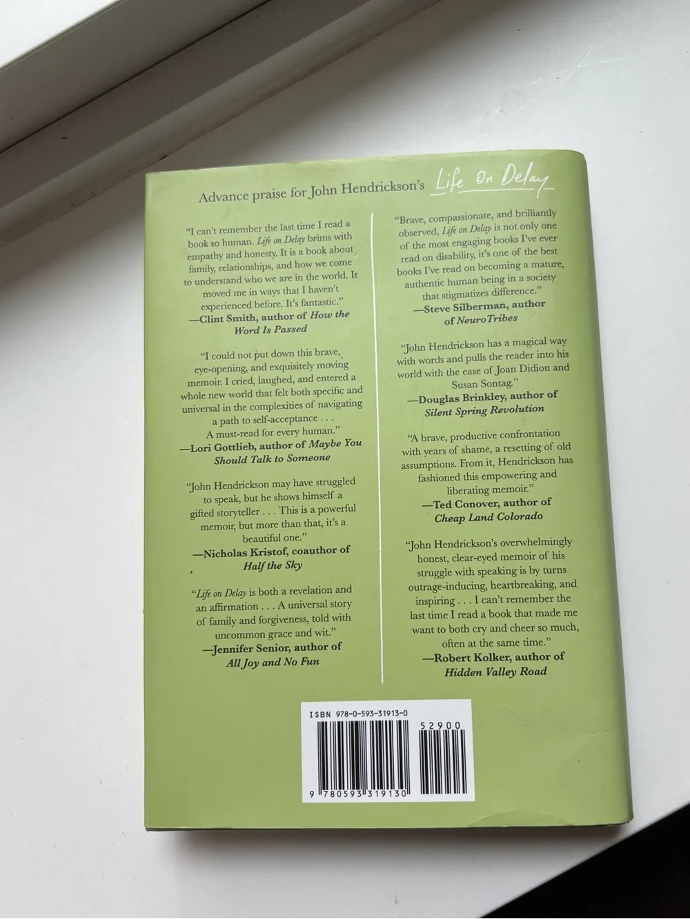 Life on Delay by John Hendrickson - Green Hardcover